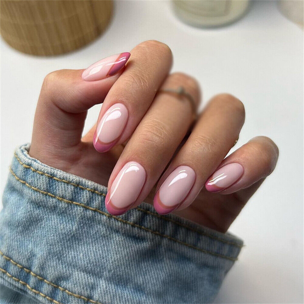 Stunning Ideas for Pink French Tip Nails - 8