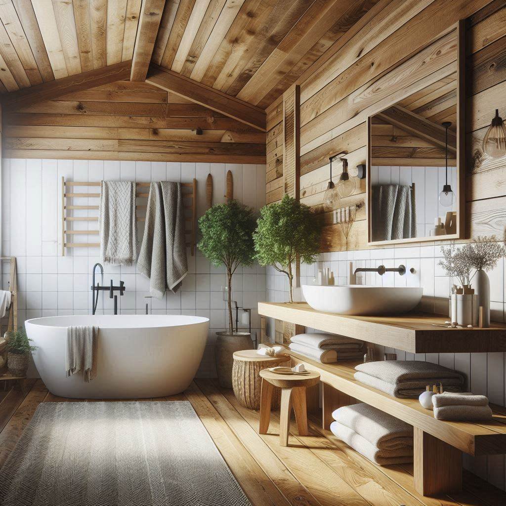 Modern Farmhouse Bathroom: A Blend of Rustic Charm and Contemporary Elegance - 5