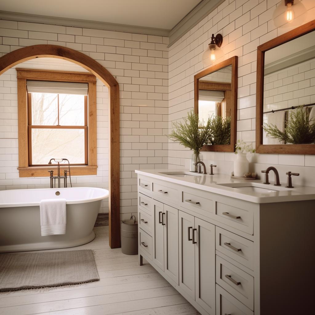 Modern Farmhouse Bathroom: A Blend of Rustic Charm and Contemporary Elegance - 6