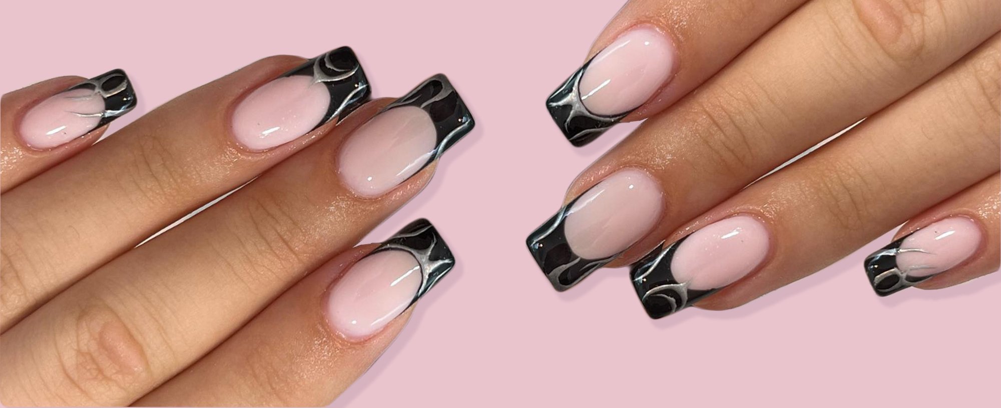 Stylish and Trendy Black French Tip Nails: A Timeless Classic with a Modern Twist - 4